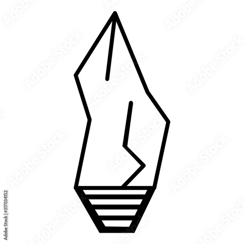 primitive weapon stone line icon