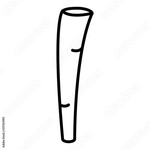 primitive weapon line club icon