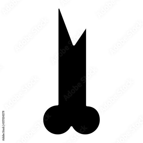 primitive weapon bone line icon