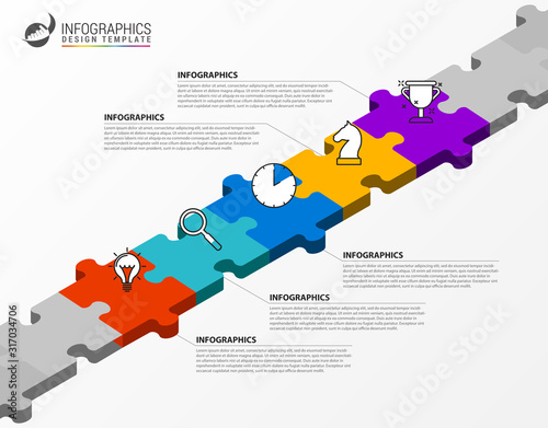 Infographic design template. Creative concept with 5 steps