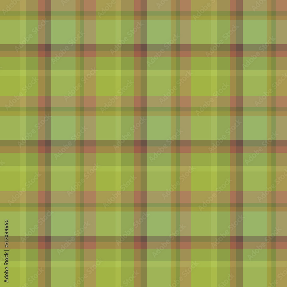 Seamless pattern in green moss and forest colors for plaid, fabric, textile, clothes, tablecloth and other things. Vector image.