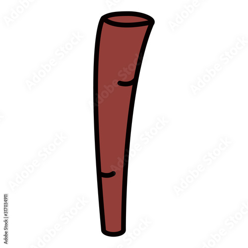 primitive weapon flat club icon