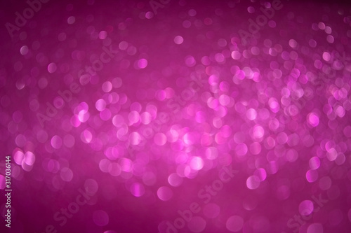 Bright white bokeh sparkle glitter abstract patterns on pink background