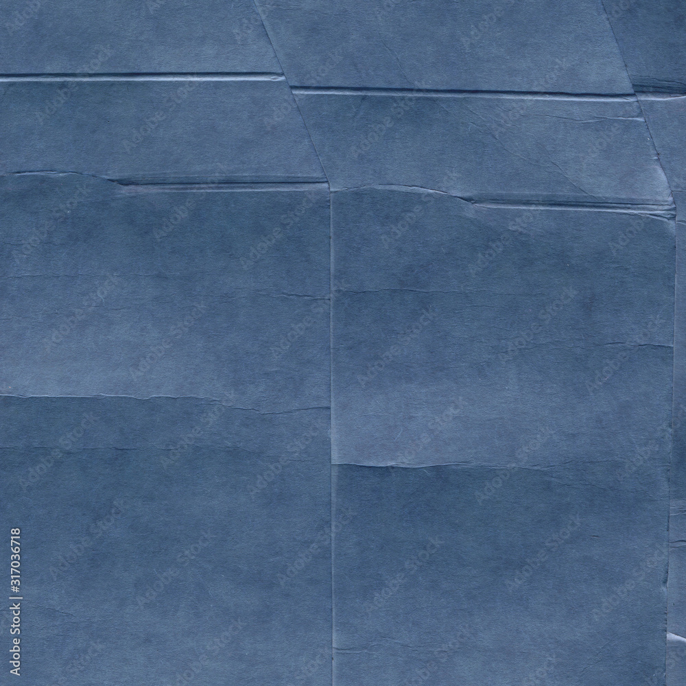 Fototapeta premium Blue vintage rough sheet of carton. Recycled environmentally friendly cardboard paper texture. Simple minimalist papercraft background.