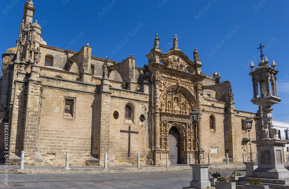 Priory church on the central square of El Puerto de Santa Maria, Spain