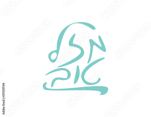 Hand Written Hebrew Greeting Mazal Tov Congrats on White Background