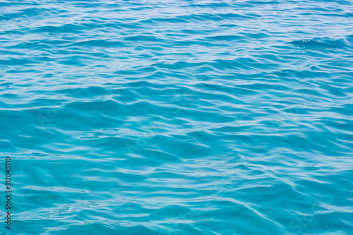 blue water reservoir natural background wavy surface © Артём Князь