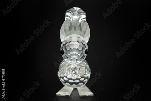 Figurine of a squirrel made of glass