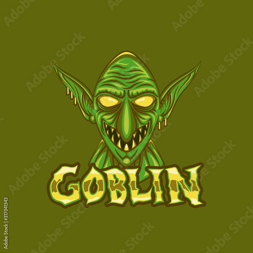 goblin illustration for e-Sport logo, print t-shirt and poster