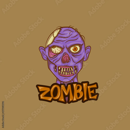 Zombie illustration for e-Sport logo, print t-shirt and poster
