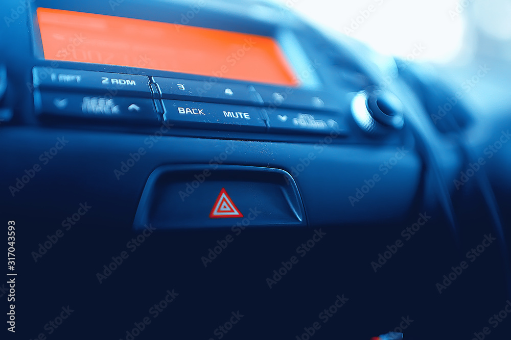 Instruments details inside the car / dashboard, car interior elements Instruments details inside the car / dashboard, car interior elements
