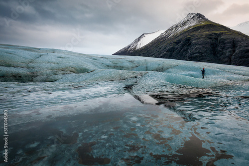 Heinabergslón glacier in Iceland, pure wild nature