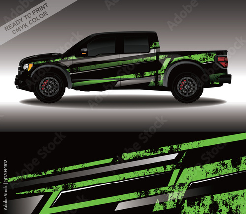 Car wrap decal design vector, custom livery race rally car vehicle sticker and tinting.