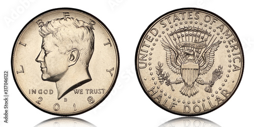 Fotografía american half dollar coin from 2018