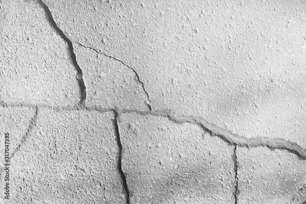 Obraz premium crack on the ground white background / abstract white vintage background broken texture