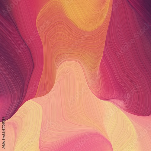 background square graphic with indian red, burly wood and old mauve color. smooth swirl waves background illustration