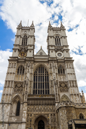 Westminster Abbey (The Collegiate Church of St Peter at Westminster) - Gothic church in City of Westminster, London. Westminster is traditional place of coronation and burial site for English monarchs