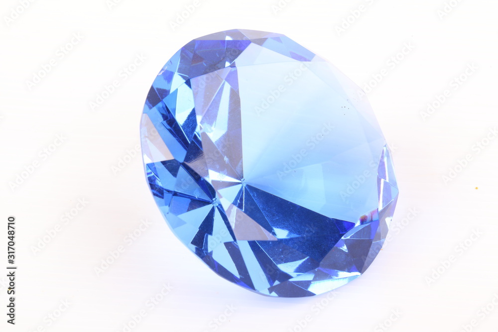 blue diamond on white surface 