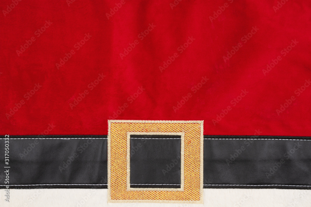 Santa suit textured background for your Christmas message Stock Photo