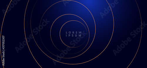 Abstract overlapping circles and lines background with gold glitter effect. Vector illustration EPS