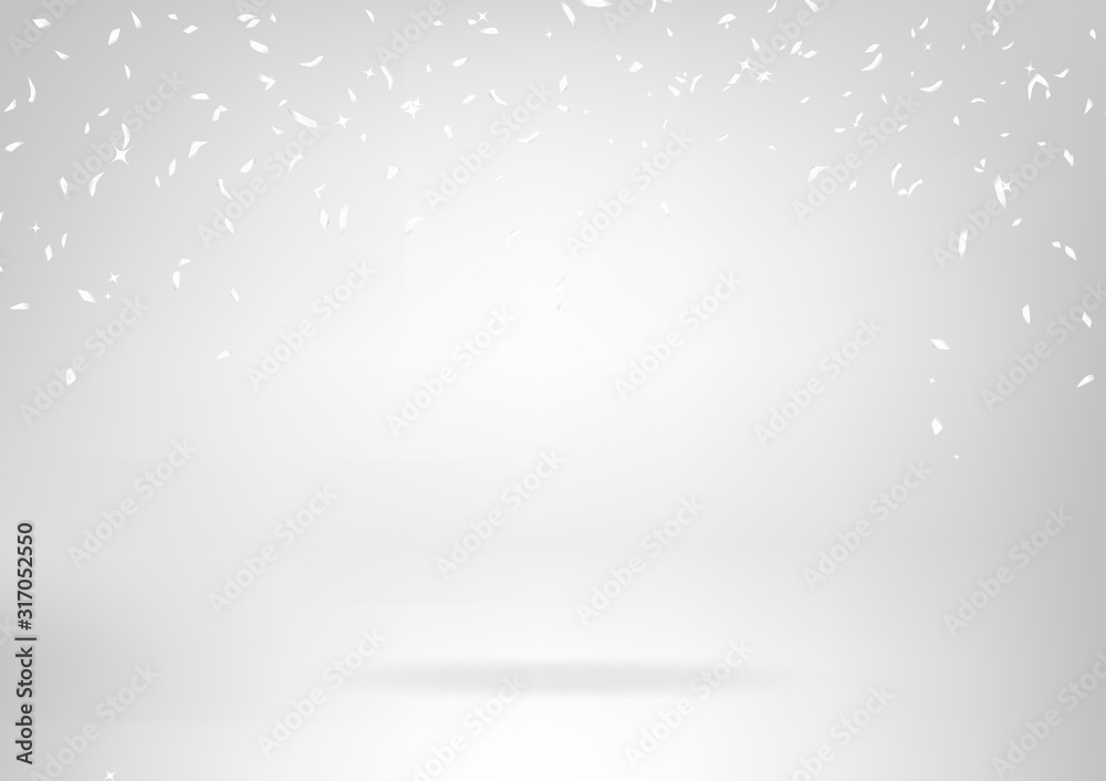 Confetti celebrate falling on floor abstract background, seasonal holiday decoration vector illustration