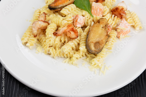 Seafood Pasta with mussels ...