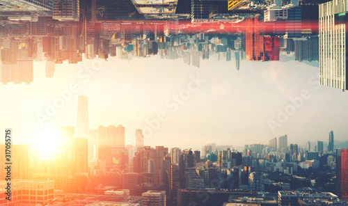 Photography Futuristic multiverse world concept