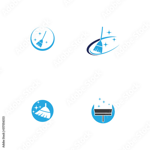 Set Cleaning Logo Template vector symbol