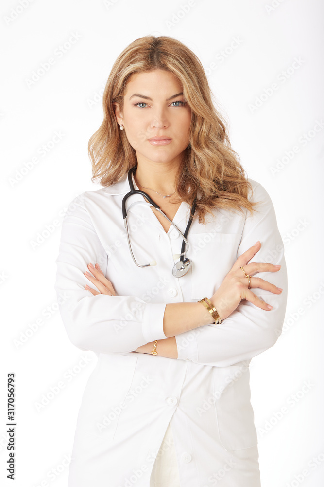 beautiful female doctor - studio background beautiful female doctor - studio background