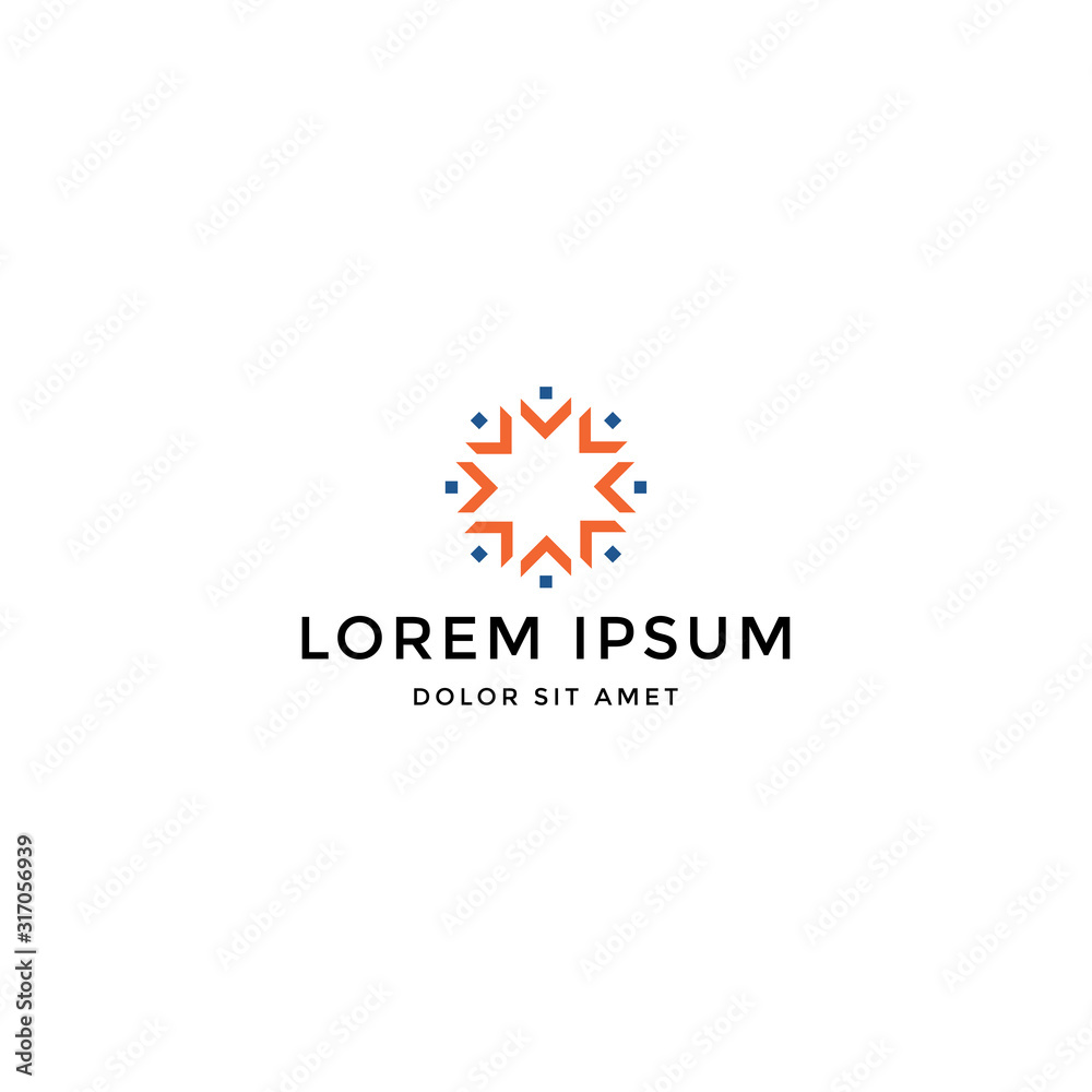 Vector logo design icon. Creative people, human, unity. Modern style Vector logo design icon. Creative people, human, unity. Modern style