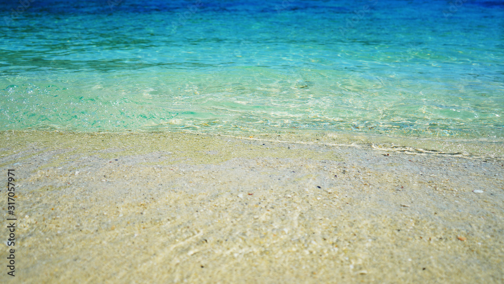 Beautiful blue water of the sea. Summer beach background. Beautiful blue water of the sea. Summer beach background.