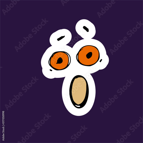 Vector handdrawn illustration. Halloween card, poster, banner invitation EPS 10