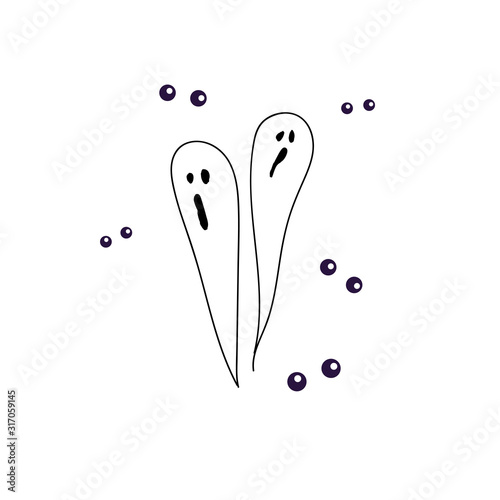 Vector handdrawn illustration. Halloween card, poster, banner invitation EPS 10