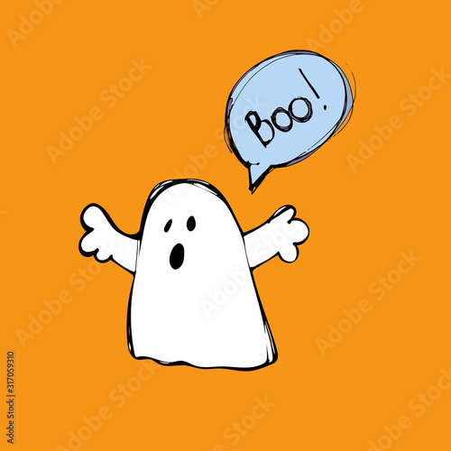 Vector handdrawn illustration. Halloween card, poster, banner invitation EPS 10