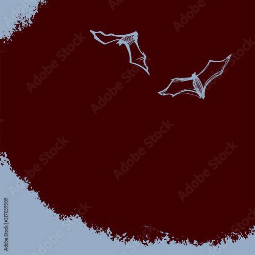 Vector handdrawn illustration. Halloween card, poster, banner invitation EPS 10