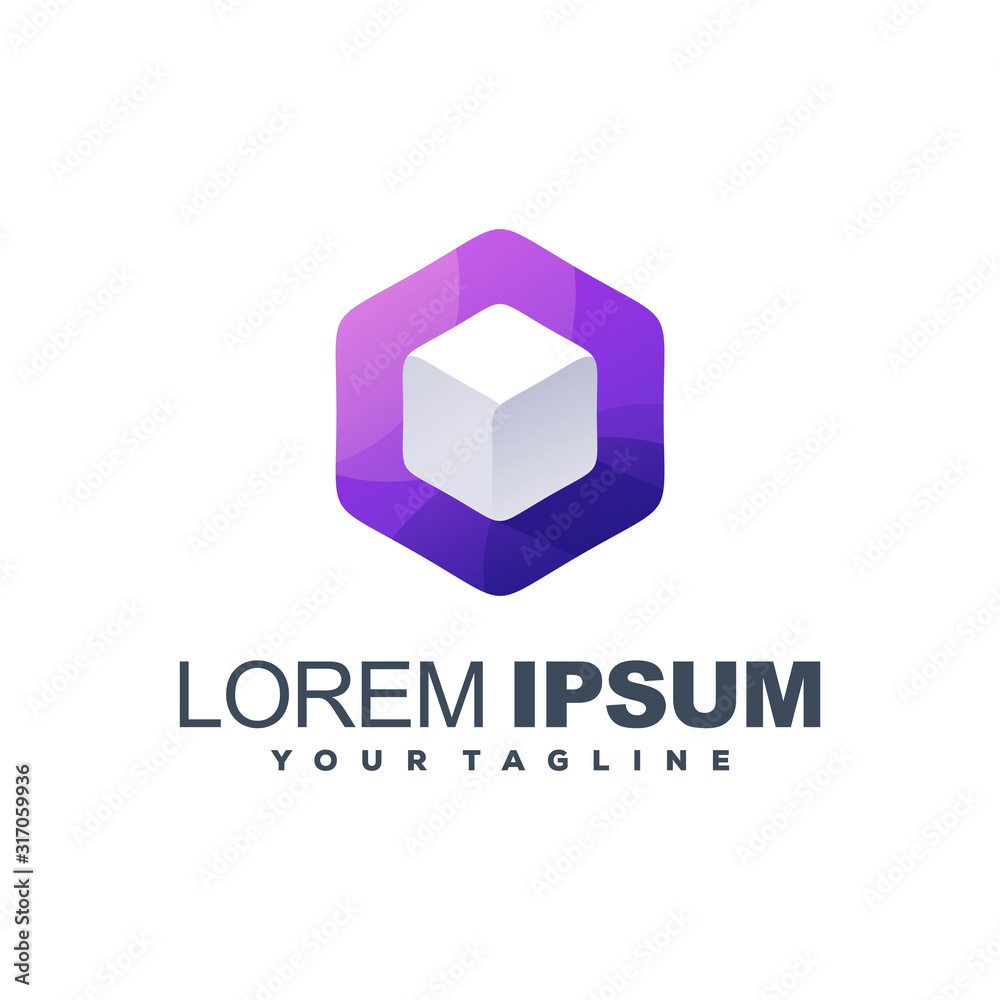 awesome white cube logo design awesome white cube logo design