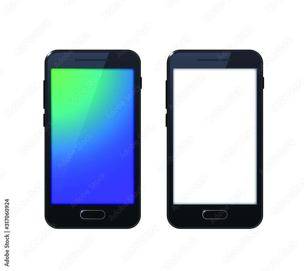 Realistic Smartphone Mockup . Cellphone Frame with Display Iolated Templates , Phone Different Angles Views . Vector Mobile Device Concept Realistic Smartphone Mockup . Cellphone Frame with Display Iolated Templates , Phone Different Angles Views . Vector Mobile Device Concept