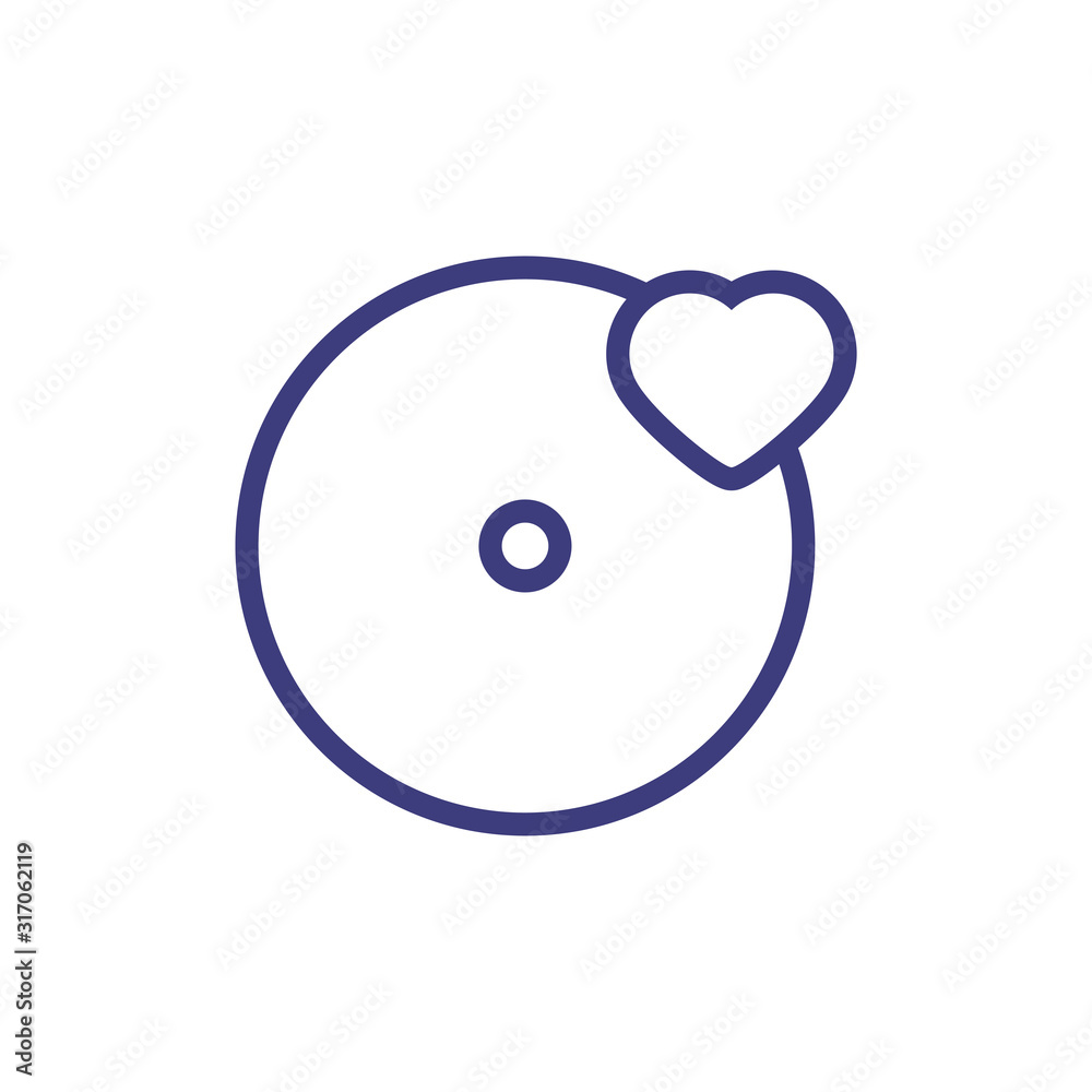 Isolated heart and cd vector design Isolated heart and cd vector design