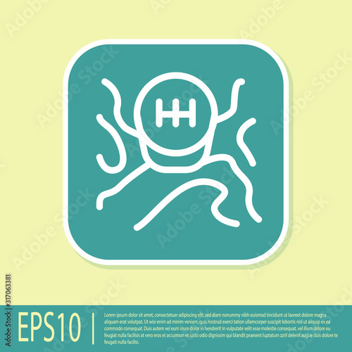 Green Gear shifter icon isolated on yellow background. Transmission icon. Vector Illustration