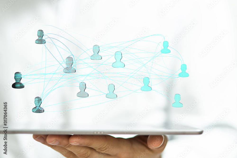 Social Networking illustration team group Social Networking illustration team group