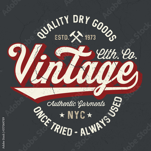 Vintage Clth. Co. - Tee Design For Printing