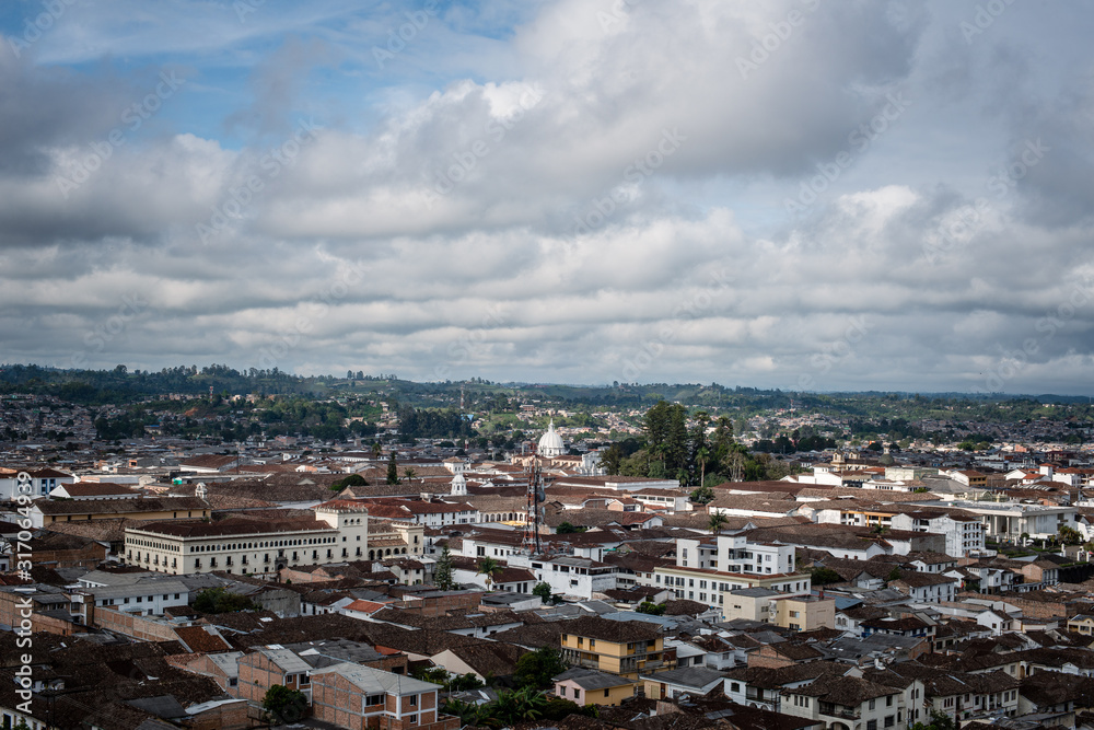 vista panorámica de Popayán-Cauca en Colombia, ciudad blanca de Colombia