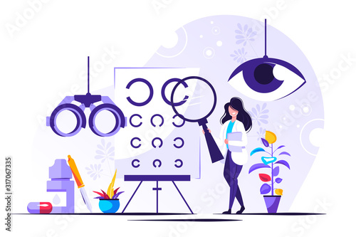 Ophthalmologist Doctor Check Eyesight