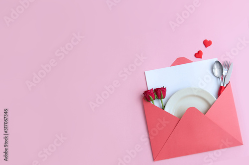 Valentines day meal invitation