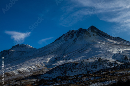 Snowy Mount Hasan Volcano Anatolia Turkey Aksaray © numan