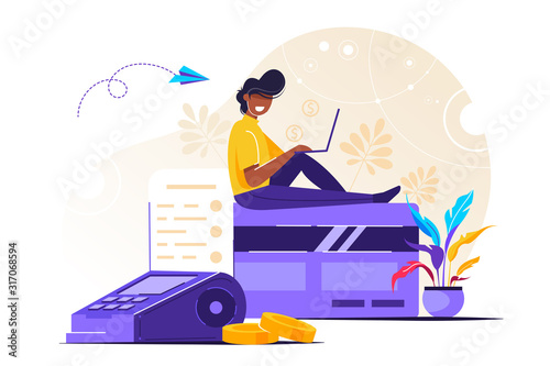Credit card online payment concept 