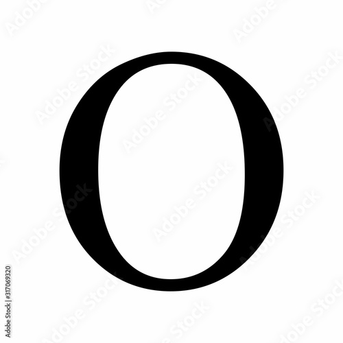 Omicron greek letter