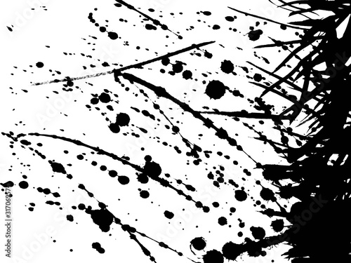 texture black ink japan background.Black Ink Background.