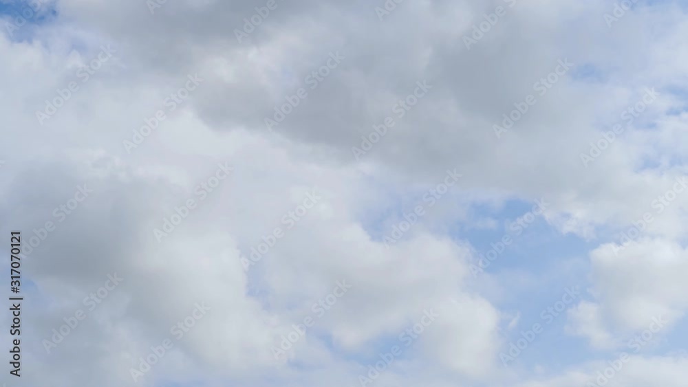 SERIES Blue sky with cloud background bright at timelapse, Tropical In the afternoon area Border, Thailand - Malaysia 4K.