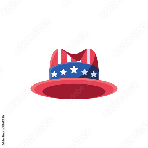 Isolated usa flag hat vector design